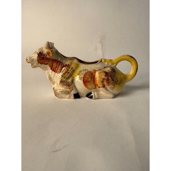 Vintage Hand-Painted Ceramic Cow Creamer Made In Japan - Picture 7 of 16